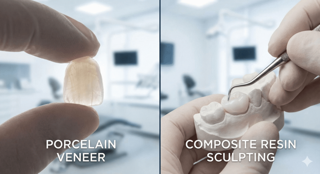 Porcelain vs. Composite Veneers