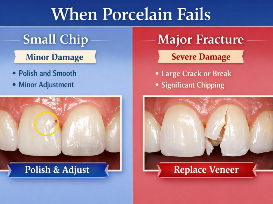 What happens when porcelain fails